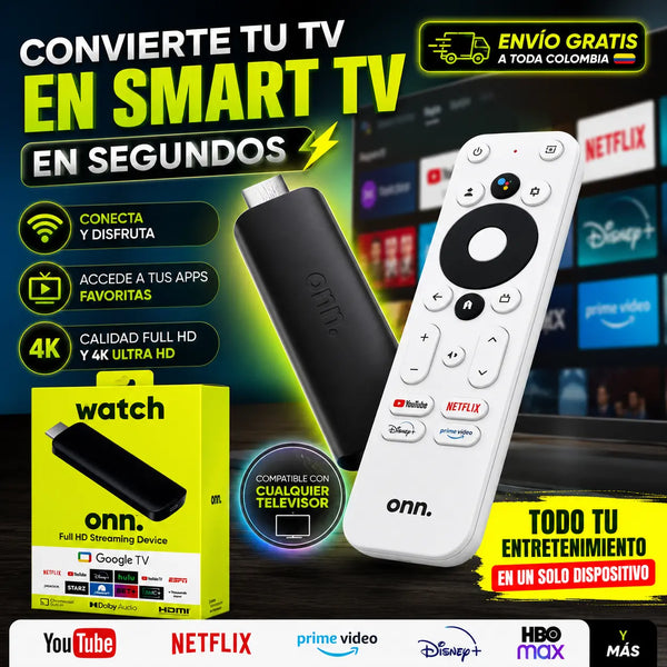 CONVERTIDOR SMART TV DE GOOGLE CON CONTROL REMOTO